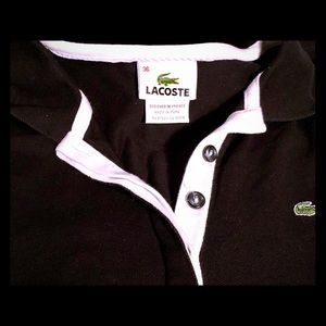 Lacoste Black Short Sleeve Pique Polo Dress